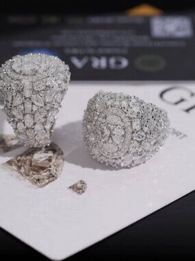 Oval Iced Moissanite High End Ring Hip-pop Jewelry Pass Diamond Test with Gra